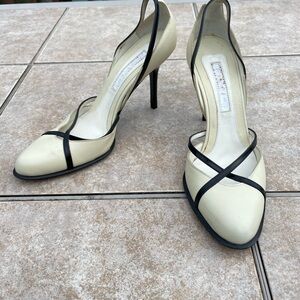 Narcisco Rodriguez White & Black Heels
